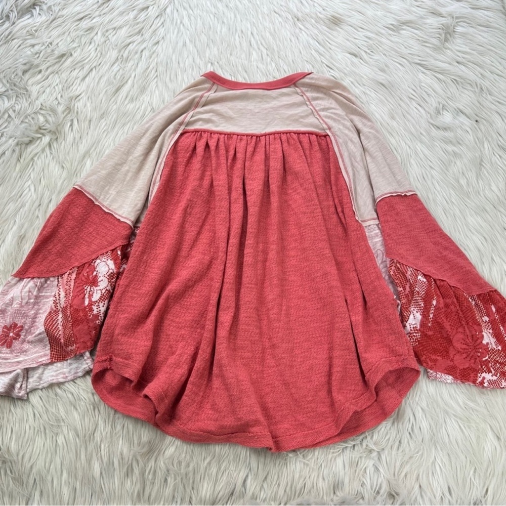 Free People We The Free Friday Fever Pattern Mix Top - Picture 8 of 11